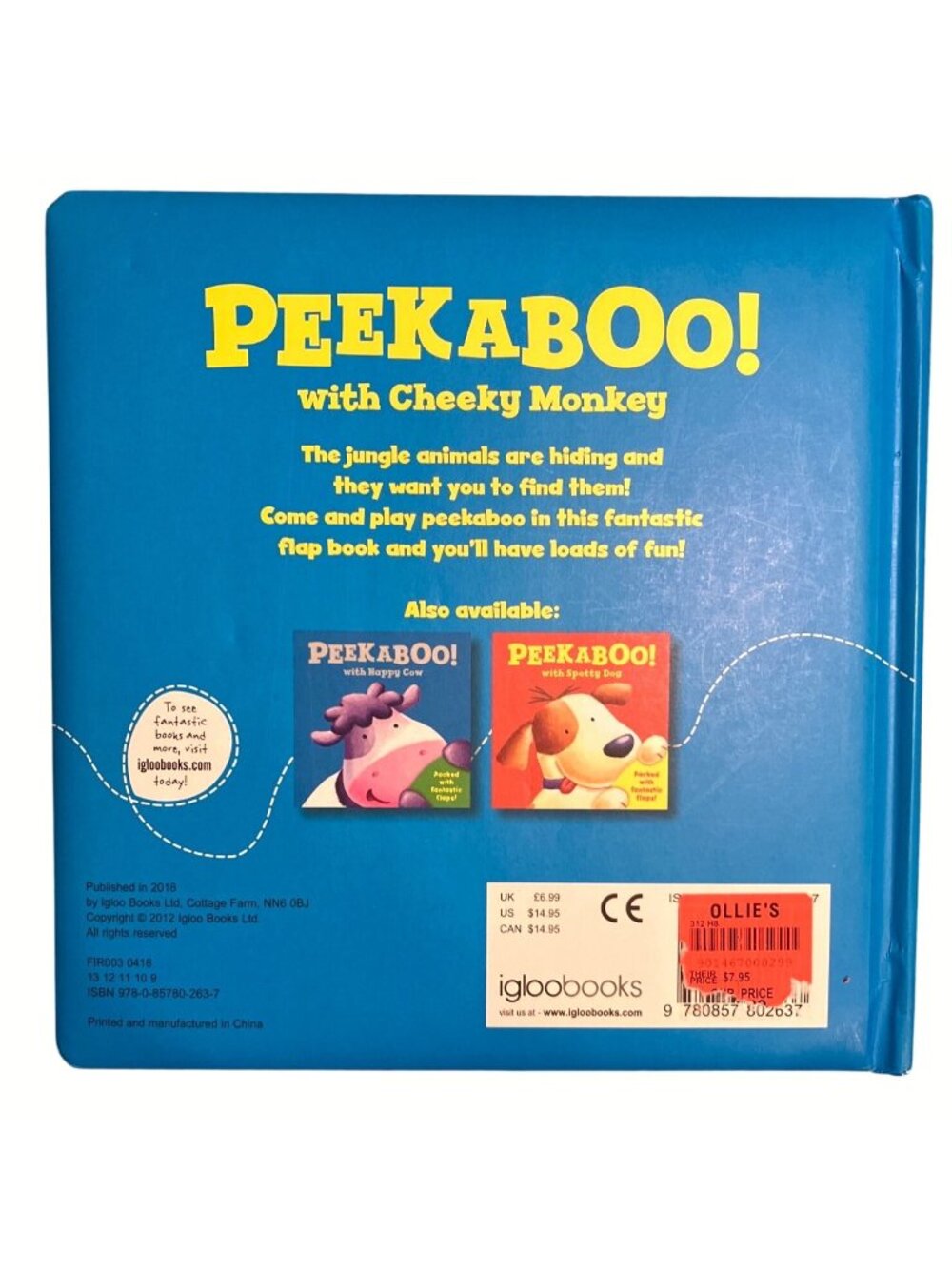 Peekaboo! With Cheeky Monkey Board Book by Igloo Books - Picture 7 of 13